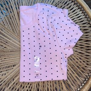 Tommy Hilfiger pink polka dot shirt